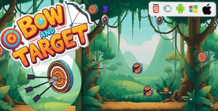 Bow and target construct 3 game html5 admob c3p codermarket.jpg