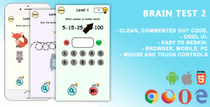 Brain test 2 mobile html5 game c3p construct 3 codermarket.png