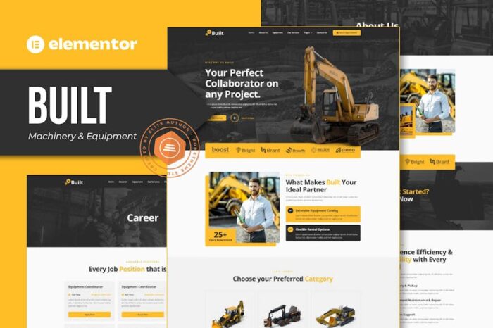 Built machinery equipment rentals elementor pro template kit gplpixel.jpg