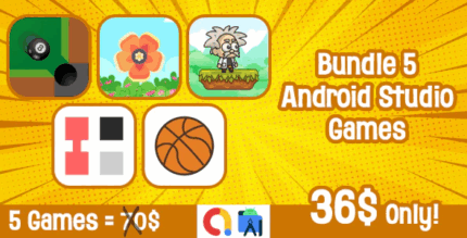 Bundle 5 android studio games with admob codermarket.png