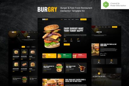 Burgry burger fast food restaurant elementor template kit gplpixel.jpeg