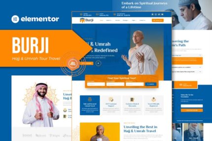 Burji hajj umrah tour travel elementor template kit gplpixel.jpg