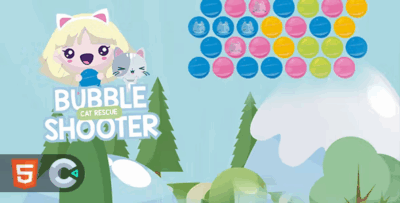Cat rescue bubble shooter html5 construct 3 game codermarket.png