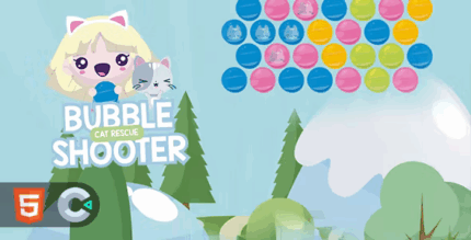 Cat rescue bubble shooter html5 construct 3 game codermarket.png