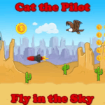 Cat the pilot fly in the sky pc mobile codermarket.png