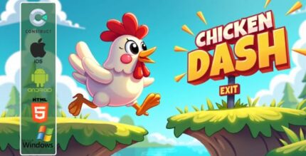Chicken dash game platformer game html5 android ios windows .jpg