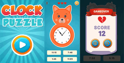 Clock puzzle tell time html5 education game no capx codermarket.png
