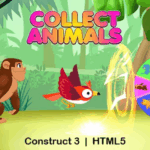 Collect animals game construct 3 c3p html5 endless game codermarket.png