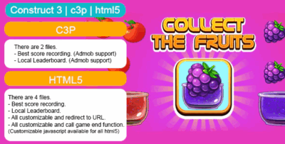 Collect the fruits game construct 3 c3p html5 customizable and all.png