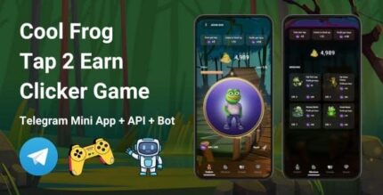 Coolfrog tap2earn clicker game with telegram mini app api bot codermarket.jpg