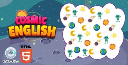 Cosmic english html5 game construct 3 codermarket.jpg