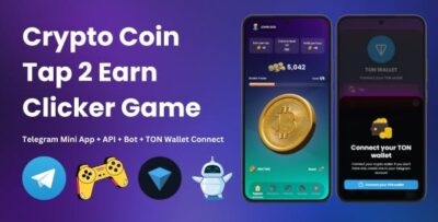 Crypto coin tap 2 earn clicker game with telegram mini app api bot ton.jpg