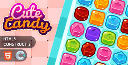 Cute candy match 3 construct 3 html 5 game codermarket.png