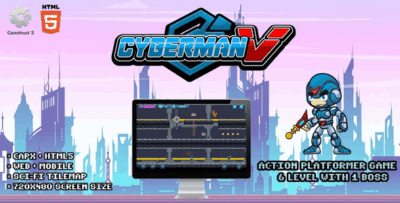 Cyberman v construct 2 html5 game codermarket.png