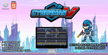 Cyberman v construct 2 html5 game codermarket.png