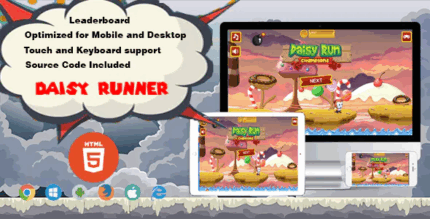 Daisy run html5 game construct 2 with playfab leaderboard login codermarket.png
