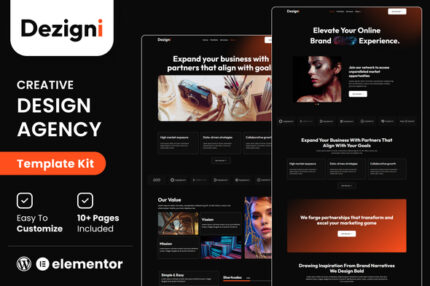Dezigni creative design agency portfolio elementor template kit v10 .jpg