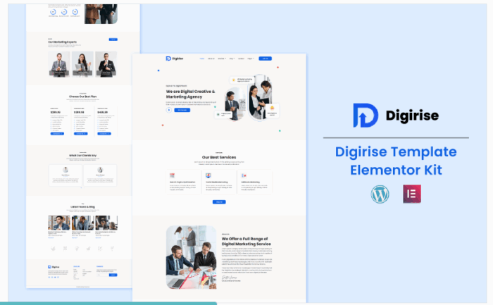 Digirise marketing agency ready to use elementor template kit gplpixel.png