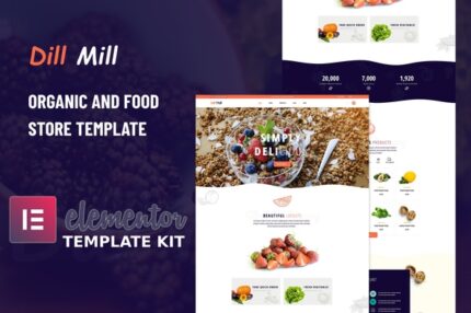 Dillmill organic food store elementor template kit gplpixel.jpg