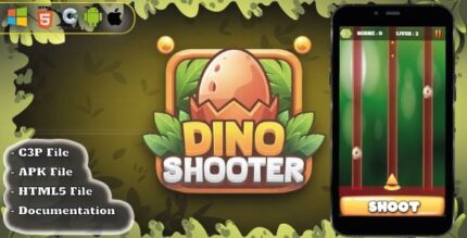 Dino shooter arcade shooter game html5 construct 3 codermarket.jpg