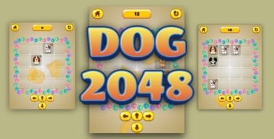 Dog 2048 cross platform puzzle game codermarket.jpeg