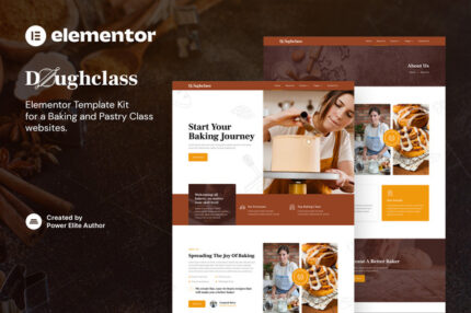 Doughclass baking pastry class elementor template kit gplpixel.jpg