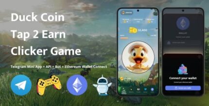 Duck coin tap 2 earn clicker game with telegram mini app api bot .jpg