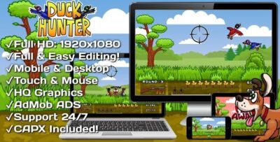 Duck hunter html5 game mobile version construct 3 codermarket.jpeg
