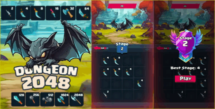 Dungeon 2048 merge html5 game construct 3 codermarket.png