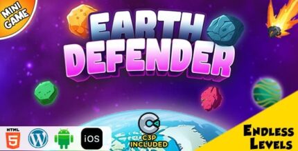 Earth defender html5 construct 3 game codermarket.jpg
