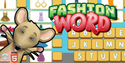 Fashion word html5 game construct 3 codermarket.png