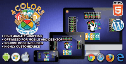 Four colors monument edition html5 card game codermarket.png