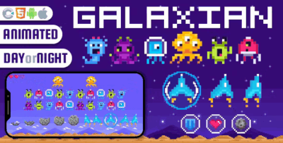 Galaxian html5 game construct 3 codermarket.png