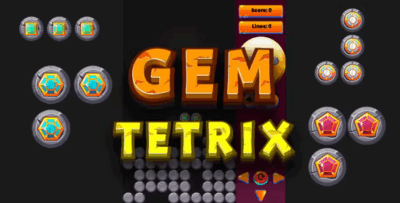Gem stone tetrix cross platform casual game codermarket.png