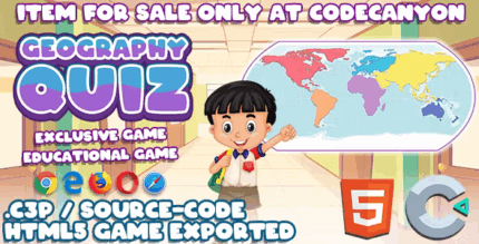 Geography quiz html5 game with construct 3 file codermarket.png