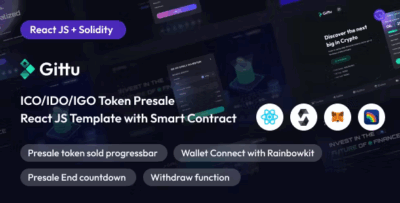 Gittu ico ido igo token presale template with smart contract react.png