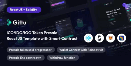Gittu ico ido igo token presale template with smart contract react.png