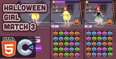 Halloween girl match 3 html5 game c3p codermarket.jpg