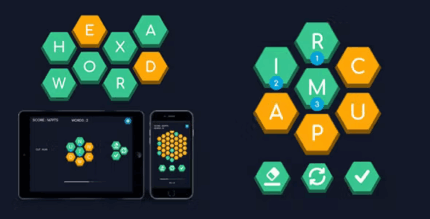 Hexa word html5 game codermarket.png