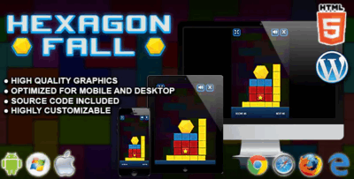 Hexagon fall html5 skill game codermarket.png