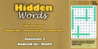 Hidden words html5 game construct 3 codermarket.jpg