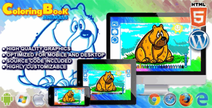 Html5 coloring book animals html5 game codermarket.png