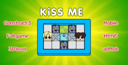 Kiss me puzzle construct 3 html5 mobile admob codermarket.png