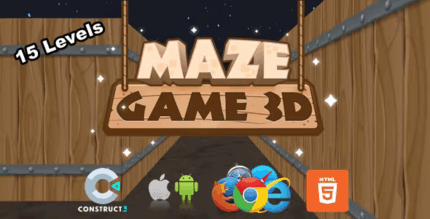 Maze game 3d 3d game html5 mobile c3p codermarket.png