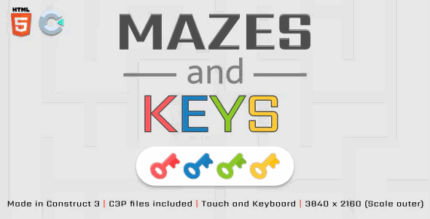 Mazes and keys html5 casual game codermarket.png
