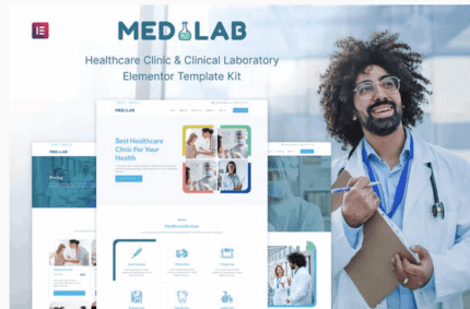 Medilab healthcare clinical laboratory elementor template kit gplpixel 1.png