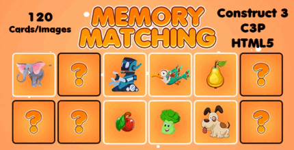 Memory matching picture puzzle game construct 3 c3p html5 admob and fb.png