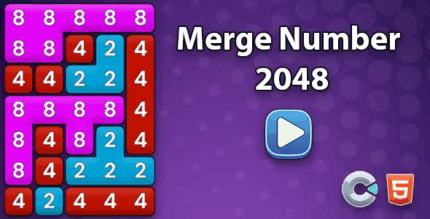 Merge number 2048 html5 construct3 codermarket.png