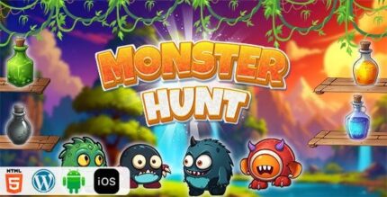Monster hunt html5 construct3 game codermarket.jpg