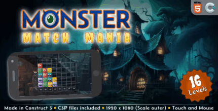 Monster match mania html5 casual game codermarket.png